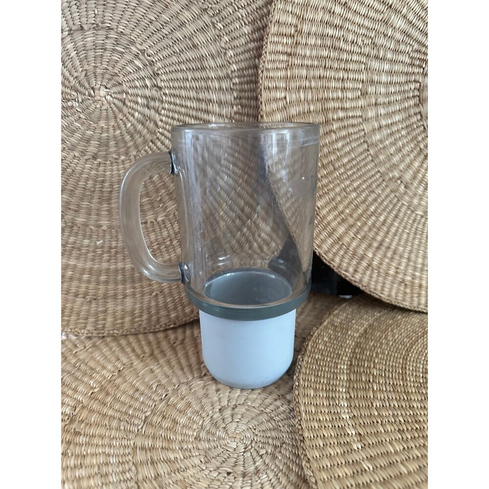 Glass cup with silicone holder